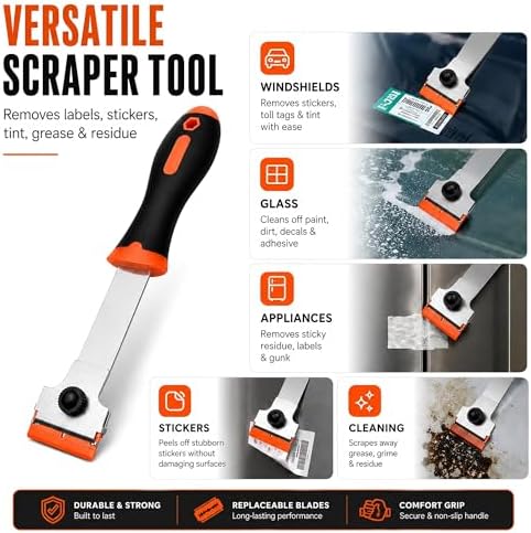 Razor Blade Scraper, Long Handle Scraper Tool - Image 2