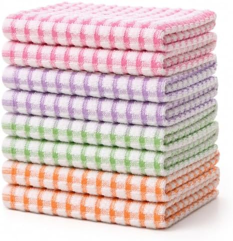 Egles 8 Pack Kitchen Dishcloths, 12 x 12 Inch by Egles
