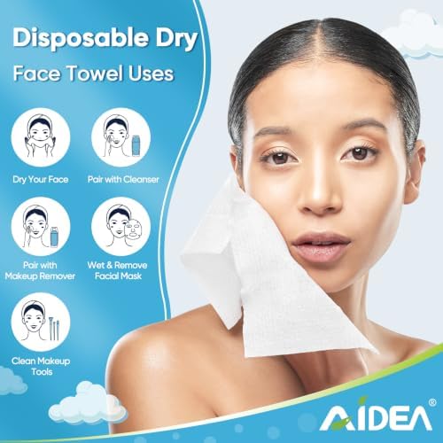 AIDEA Face Towels Disposable-50Ct, Face Cloths - Image 4