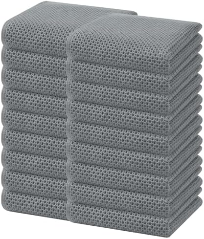 Homaxy 100% Cotton Waffle Weave Kitchen Dish Towels 18-Pack by Homaxy