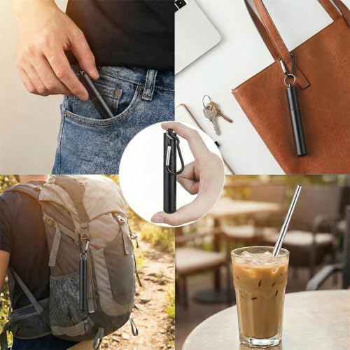 1 Pack Metal Straws for Cruise Ship Essentials, Travel Essentials, Reusable - Image 4