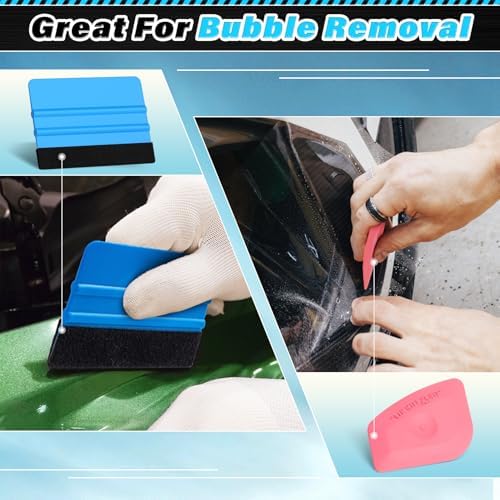 DIYSELF 18 Pcs Window Tint Kit, Vinyl Wrap Tool Kit, Water Blades Tool - Image 4
