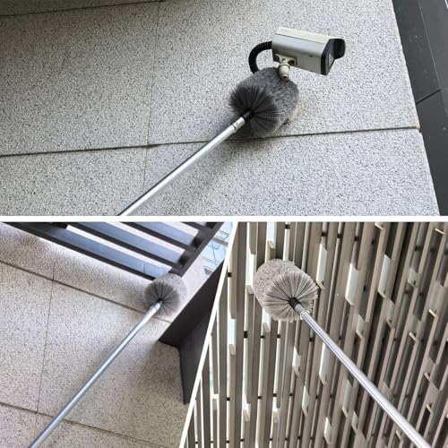 2 Pack Grey Big Twist-On Cobweb Duster Head Brush, Fits Standard 3/4 inch - Image 6