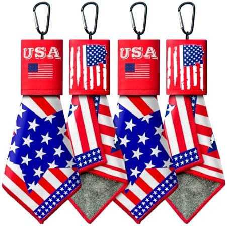 2 Sided Portable Glasses Cleaner, Patriotic Glasses Cloth Keychain, Reusable by VRHGL