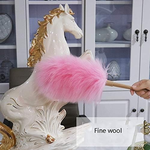 Feather Duster, Dust Brush Pure Lambs Wool Duster, Fluffy Lambswool, Anti-Static - Image 4