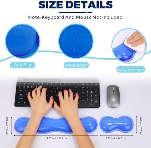 Gel Wrist Rest for Keyboard and Mouse, Wrist Rest for Keyboard, Mouse Wrist - Image 4