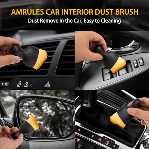 Amrules 2 Pcs Car Interior Detailing Brush Cleaning Tools - Image 3