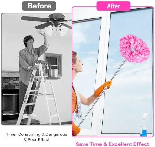 Ceiling Fan Cleaner Duster Reusable Microfiber Ceiling Fan Blade Cleaner - Image 4