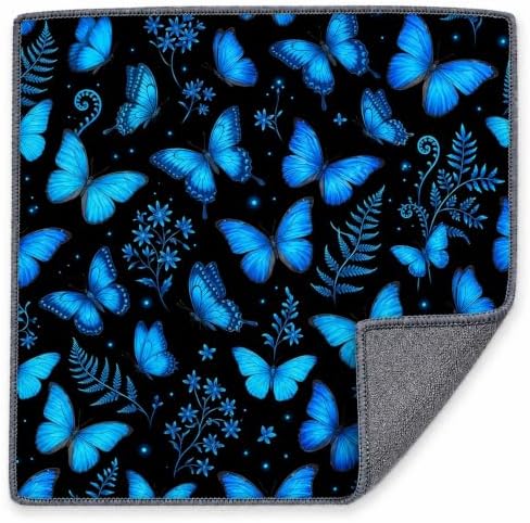 Blue Butterfly Microfiber Towels by TRXYQ