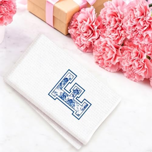 Chinoiserie Initial Kitchen Towels, Personalized Kitchen Towels, Personalized - Image 4