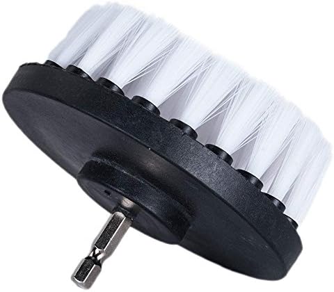 Drill Brush 5 inch Soft Bristle White Quick Change Shaft - Image 4