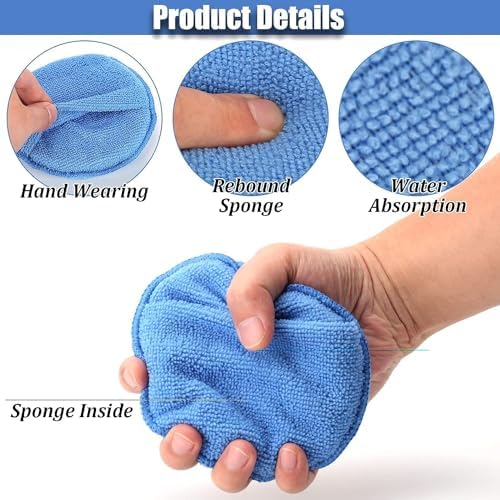 FONAROLL Microfiber Wax Applicator Pads, Car Wax Applicator - Image 3