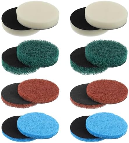 16pcs Electric Cleaning Brush Pad Set 4 Foam Pads 4 Kitchen Mats 4 Heavy Duty by EPLZON
