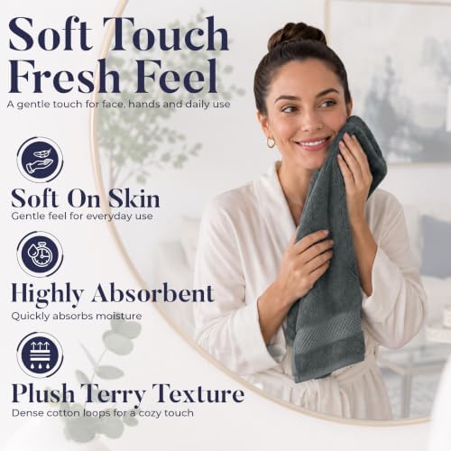 DAN RIVER 6-Pack Premium Hand Towels - Image 3