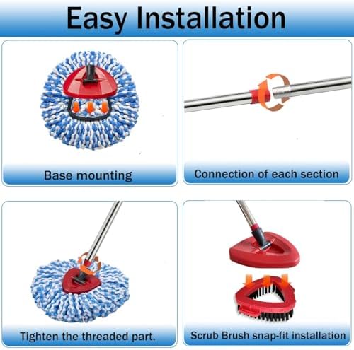 Spin Mop Replace Heads for O Cedar Rinse Clean 2 Tank System, Spin Mop - Image 4