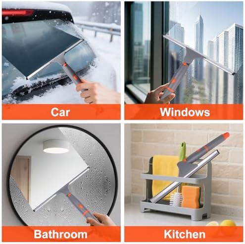 Swivel Shower Squeegee for Glass Doors, All-Purpose Anti-Slip Window Squeegee - Image 6