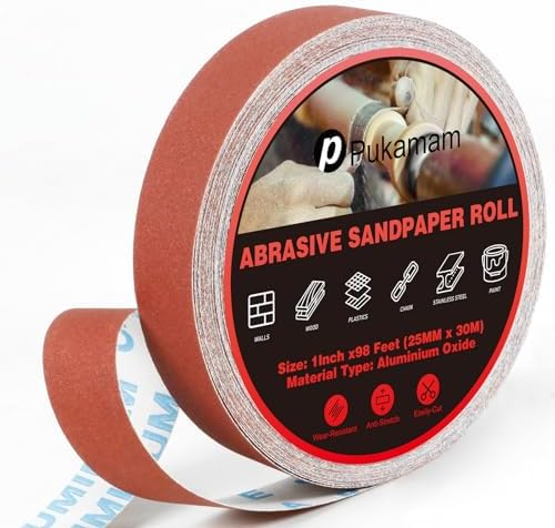 Emery Cloth Roll 320 Grit 1" x 98' by Pukamam