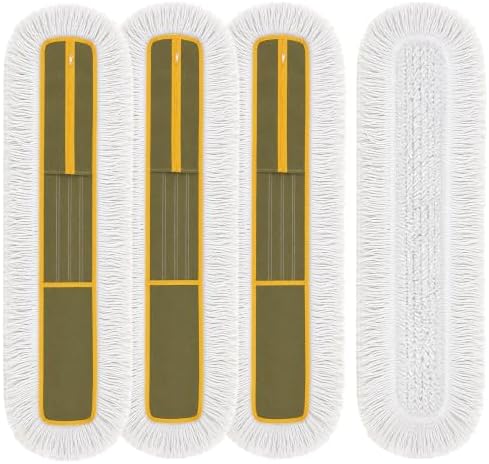 Qinyoung 4 Pack 36'' Microfiber Cotton Dust Mop Pads by Qinyoung