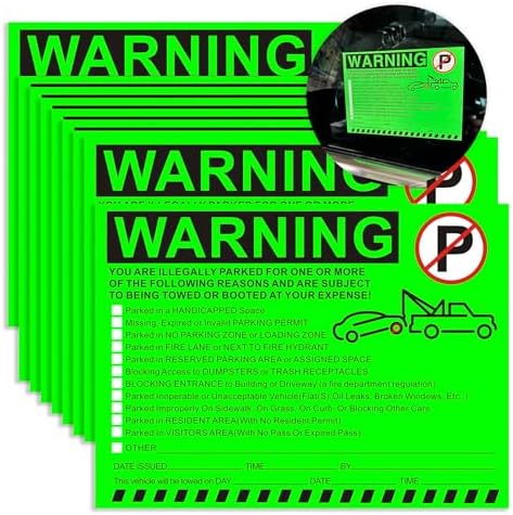 Illegal Parking Warning Stickers by KIUKIUO