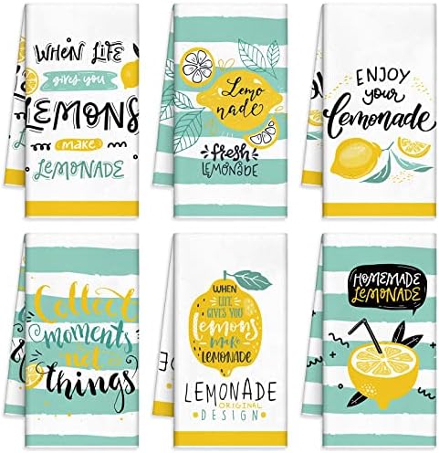 Redbaker 6 Pcs Lemon Kitchen Towels by Redbaker