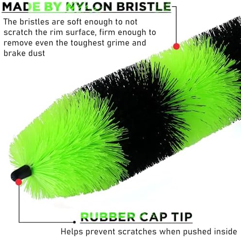 TAKAVU Wheel & Tire Brush, Long Soft Bristle, Easy Reach - Image 2