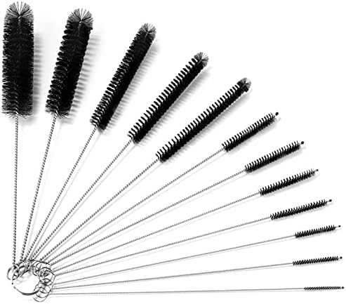 9.5 Inch Long Straw Cleaner Brush Set, 12 Pack Straw Pipe Cleaner Brush Set by Kiemeu
