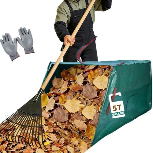 57 Gal Dustpan Yard Waste Bags Heavy Duty Reusable by Unknown