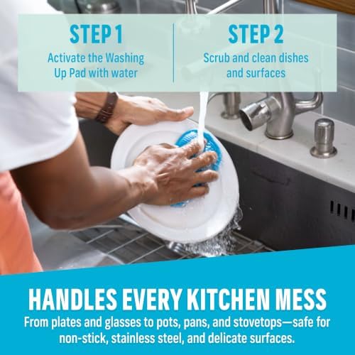 E-Cloth Washing Up Pad, Premium Microfiber Non-Scratch Kitchen Dish Scrubber - Image 2