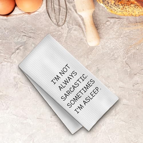 Funny Kitchen Towels, Sarcastic Humor Quote Dish Tea Towel - Image 4