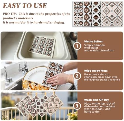 4 Pcs Swedish Dishcloths for Kitchen, Super Absorbent - Image 6