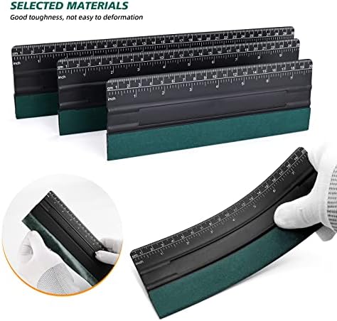 EHDIS Large Vinyl Squeegee Window Tint Tool 3PCS Big Size Felt Edge Wrap Scraper - Image 5