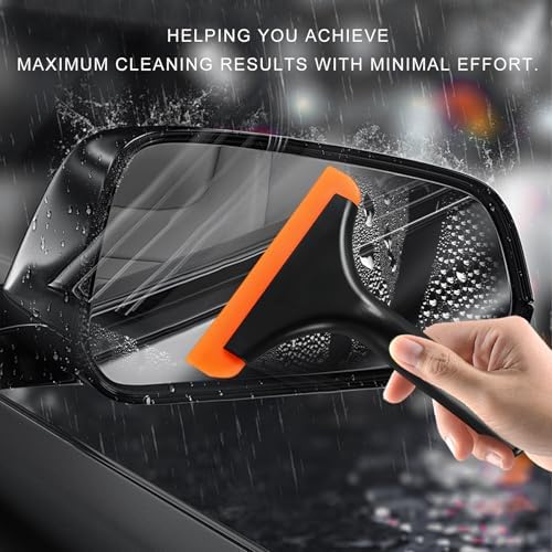 2 PCS Small Silicone Window Squeegee, Car Windshield Cleaning Wiper - Image 5