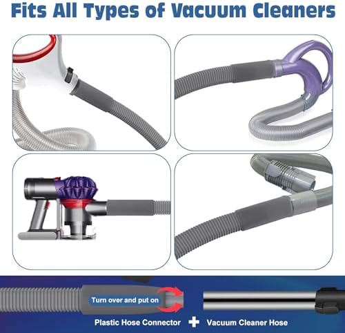 PetOde 2Pcs Dryer Vent Cleaner Kit Universal Vacuum Hose Attachment & Brush - Image 3