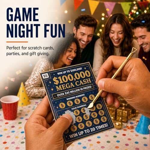 Dual-Ended Scratcher Tools for Scratch Off Lottery Tickets, Precise Scraper - Image 4