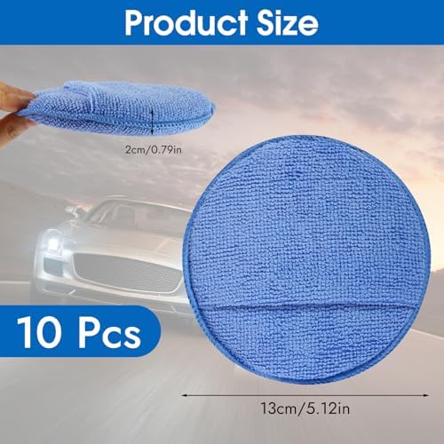 10 Pack Wax Applicator Pads Microfiber - Image 2