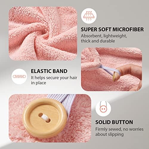 YFONG 3 Pack Microfiber Hair Towels Wrap - Image 3