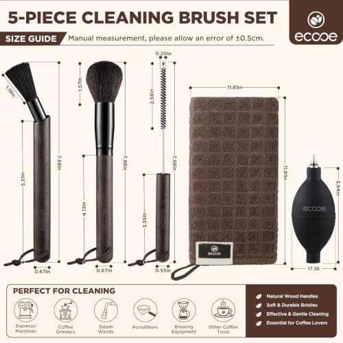 ecooe 5Pcs Espresso Machine Coffee Grinder Cleaning Kit - Image 2