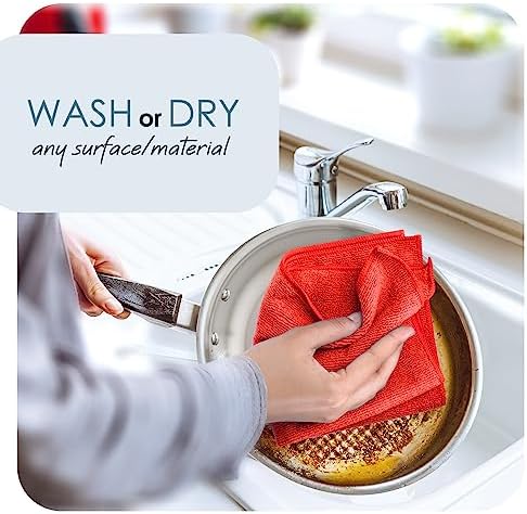 Hearth & Harbor Microfiber Cleaning Cloth, Reusable Microfiber Towels - Image 3