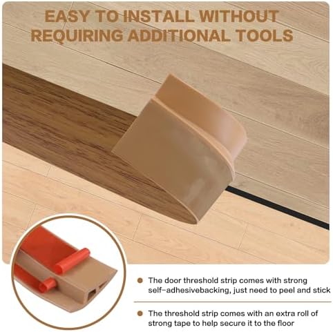 Floor Transition Strip Vinyl Door Threshold Ramp Self Adhesive Carpet Edging - Image 3