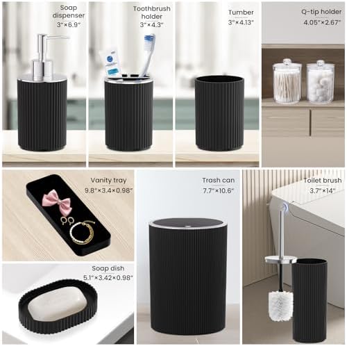 Black Bathroom Accessories Set - Image 2