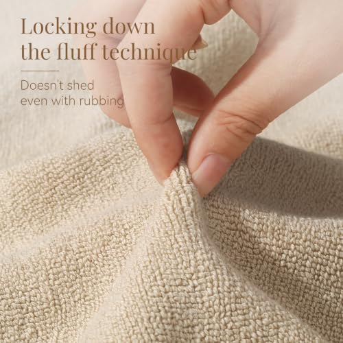 100% Cotton Bath Mat Towel, Soft & Absorbent Floor Towels 20"x32"Brown - Image 6