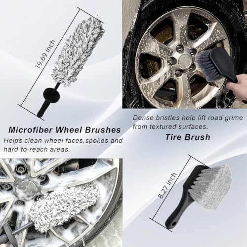 5PCS Wheel Brush Set – Microfiber Wheel Cleaner Brush - Image 2