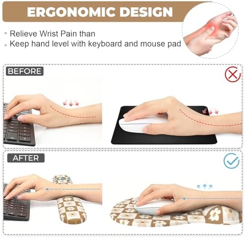 AKIT Ergonomic Mouse Pad with Wrist Support & Keyboard Wrist Rest Set - Image 6