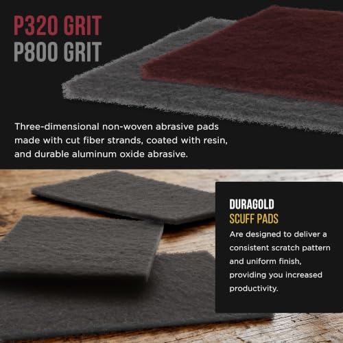 Dura-Gold Premium 6" x 9" Scuff Pads, 5 Each Maroon General Purpose & 5 - Image 3