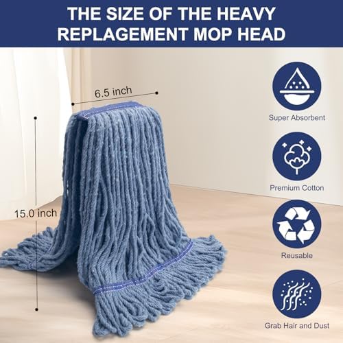 KeFanta 3 Pack Heavy Duty Commercial Mop Head Replacement - Image 5