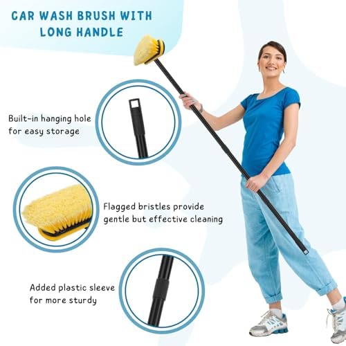 Car Wash Brush with Long Handle - Image 2