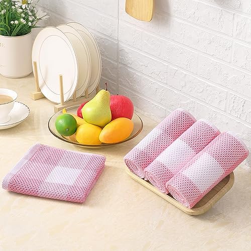 Homaxy 100% Cotton Plaid 4 Pack Kitchen Towels - Image 5