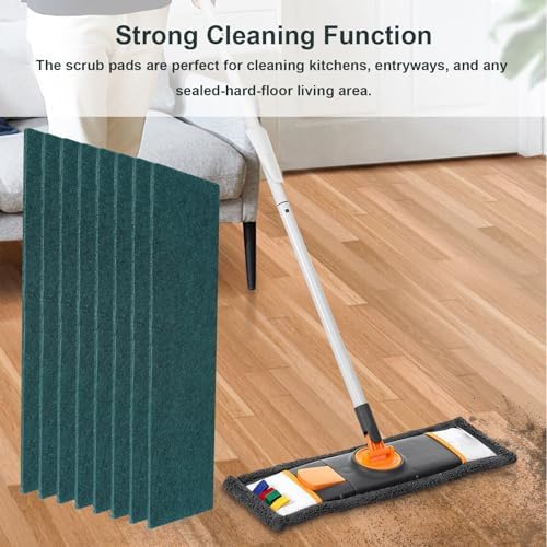 18in Reusable Scrub Mop Pads: 8 Pack Washable and Scrubbing Replacement Pads - Image 4