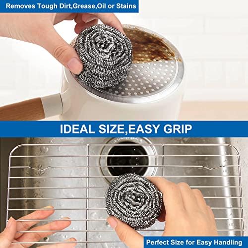 18 Pack Stainless Steel Scrubber, Steel Wool Srubber - Image 5