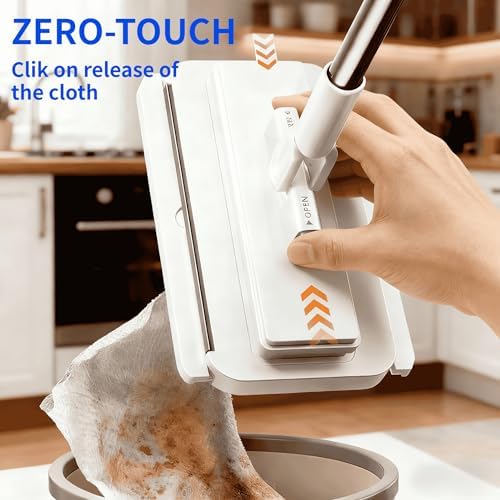 Press Grip Mini Mop with a Mini Foldable Desktop Mop, Zero-Touch Gap Dust - Image 3